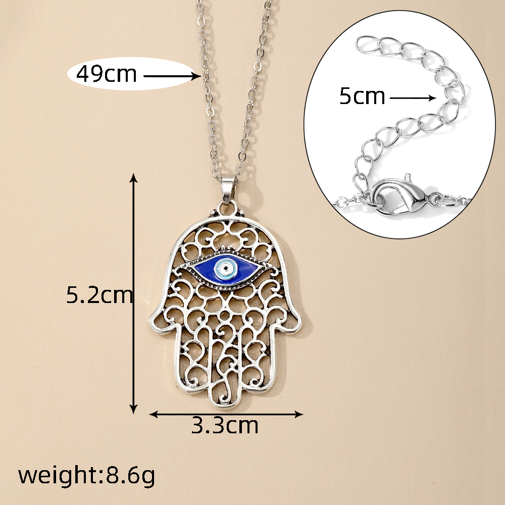 Vintage Style Simple Style Classic Style Palm Alloy Enamel Women's Pendant Necklace display picture 1