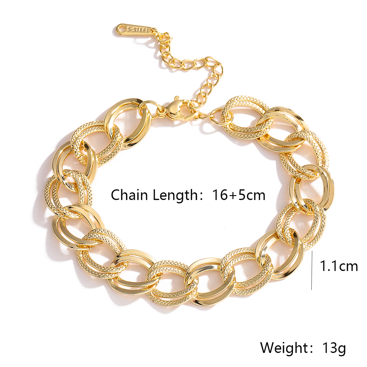 Simple Style Commute Devil's Eye 304 Stainless Steel 18K Gold Plated Zircon Bracelets In Bulk display picture 2