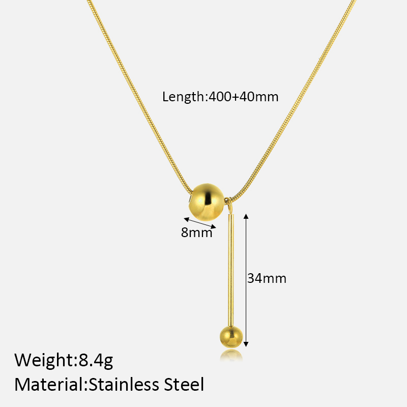 Stainless Steel Elegant Plating Solid Color Pendant Necklace display picture 2