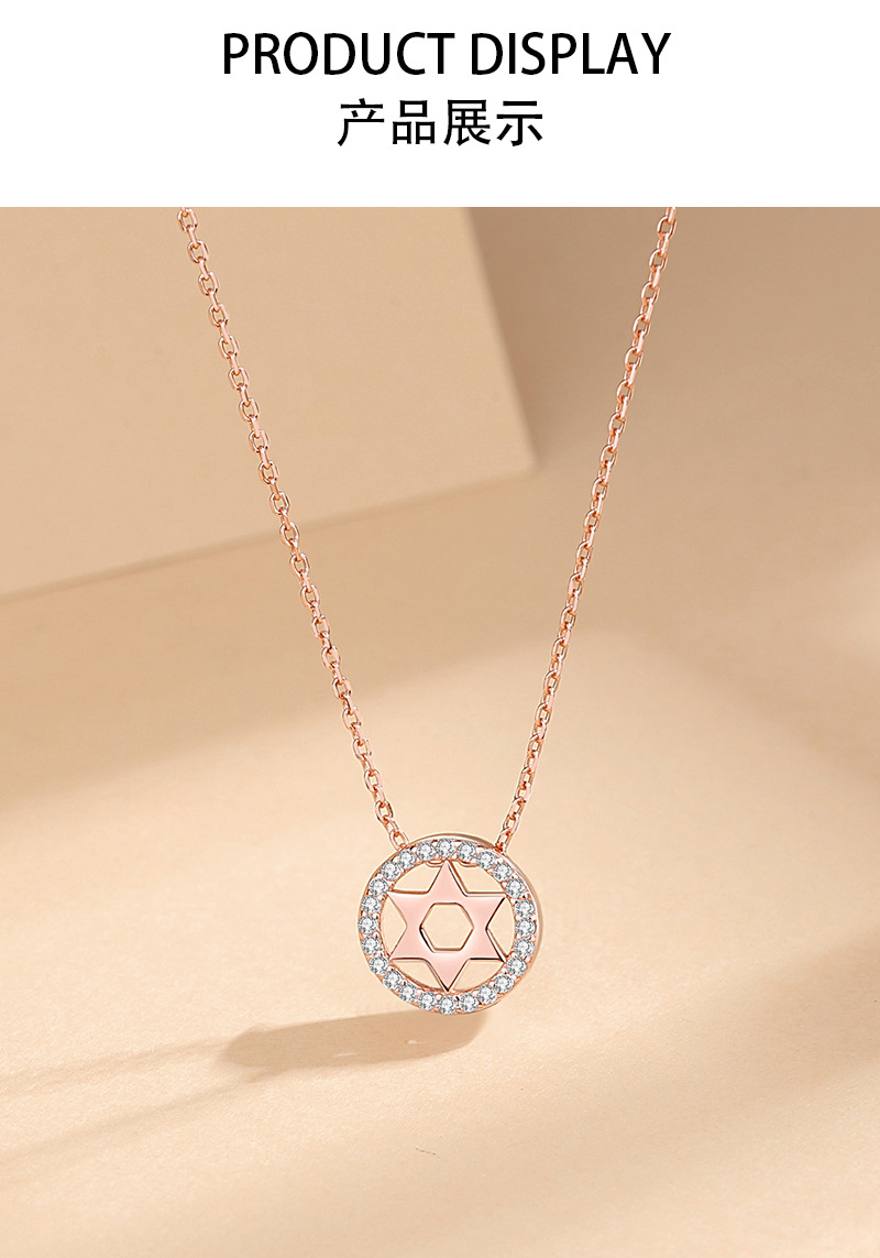 Simple Style Round Sterling Silver Inlay Artificial Gemstones Pendant Necklace display picture 1