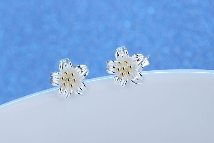 1 Pair Basic Classic Style Commute Flower Daisy Plating Copper Ear Studs display picture 1