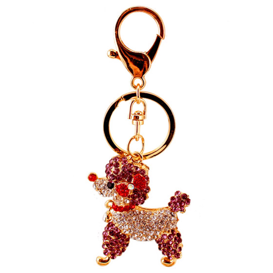 Streetwear Dog Alloy Inlay Rhinestones Women's Keychain display picture 6