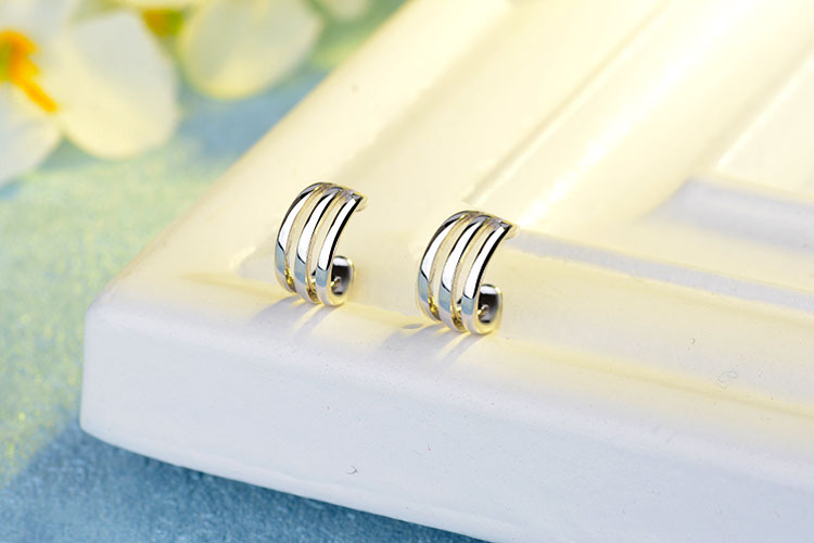 1 Pair Basic C Shape Plating Copper Ear Cuffs display picture 8