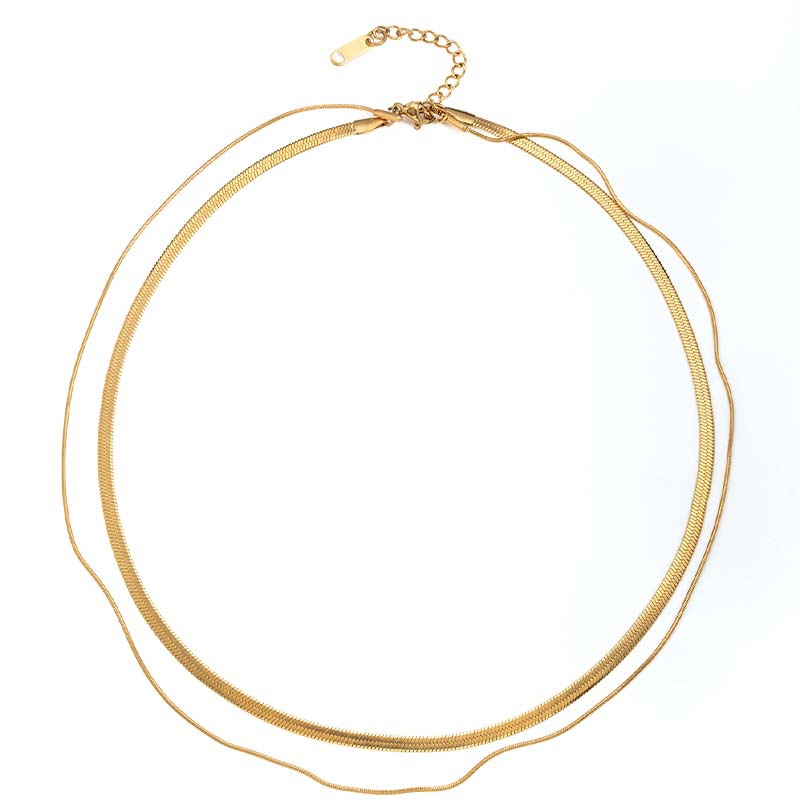 Simple Style Streetwear Solid Color Stainless Steel Plating Necklace display picture 7