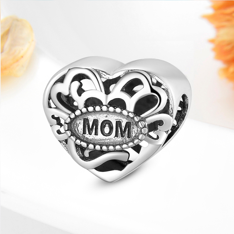 Mama Simple Style Letter Heart Shape Crown Sterling Silver Inlay Zircon Jewelry Accessories display picture 13