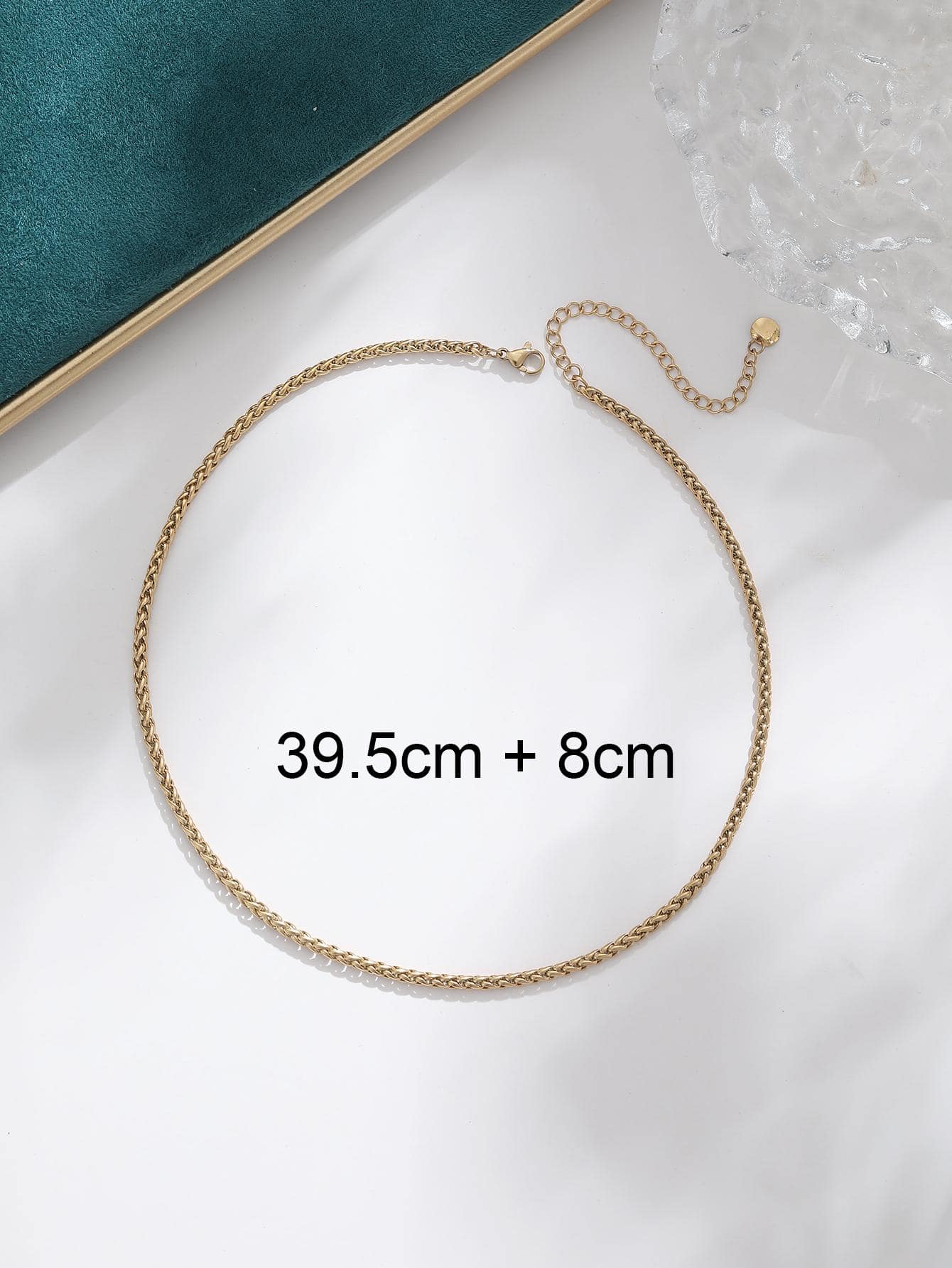 304 Stainless Steel 14K Gold Plated Simple Style Commute Plating Solid Color Necklace display picture 3