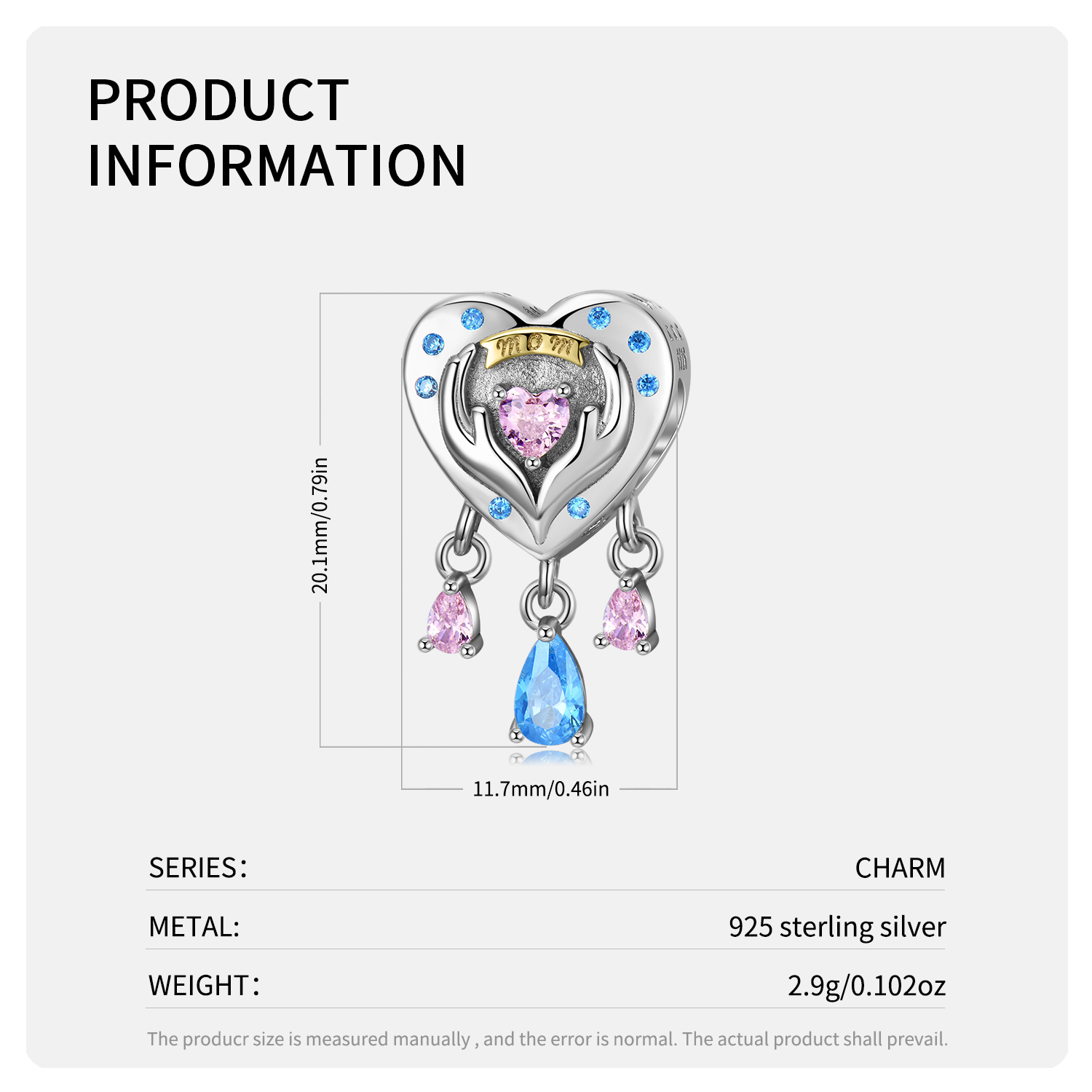 Ig Style Simple Style Heart Shape Footprint Flower Sterling Silver Inlay Zircon Jewelry Accessories display picture 8