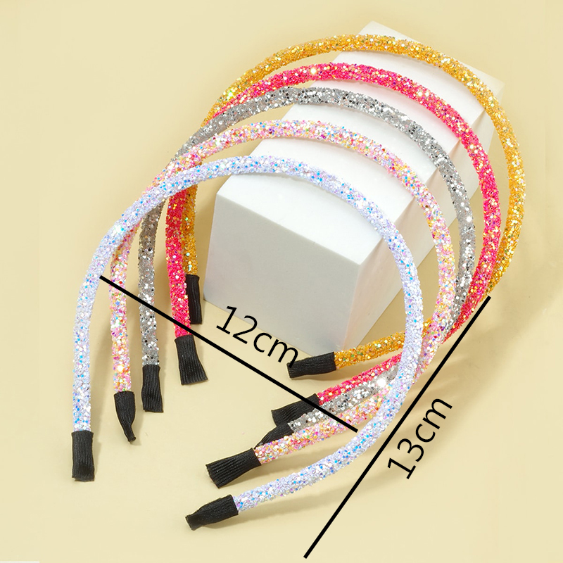 Women's French Style Simple Style Colorful Plastic Sequins Hair Band display picture 4