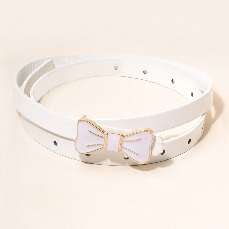 French Style Simple Style Bow Knot Synthetic Resin Women's Girl's Leather Belts display picture 5