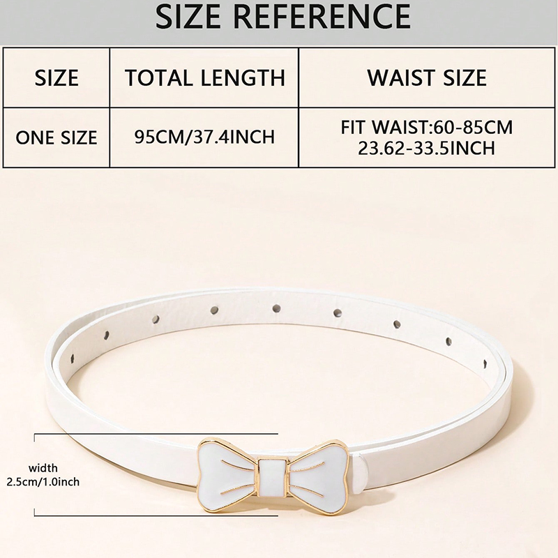 French Style Simple Style Bow Knot Synthetic Resin Women's Girl's Leather Belts display picture 4