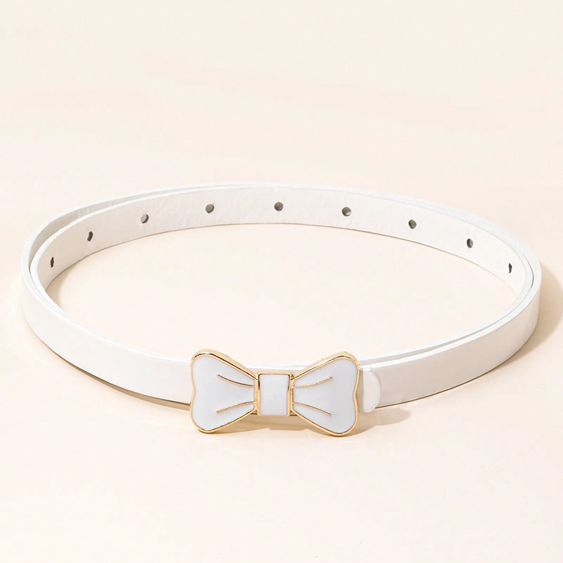 French Style Simple Style Bow Knot Synthetic Resin Women's Girl's Leather Belts display picture 3
