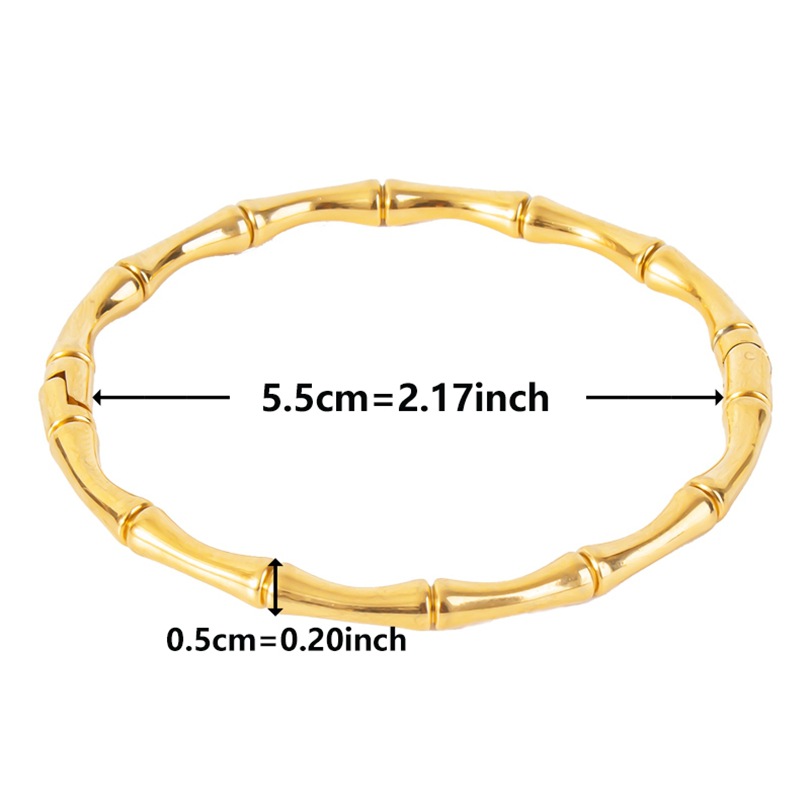 Simple Style Solid Color Stainless Steel Plating Bangle display picture 4