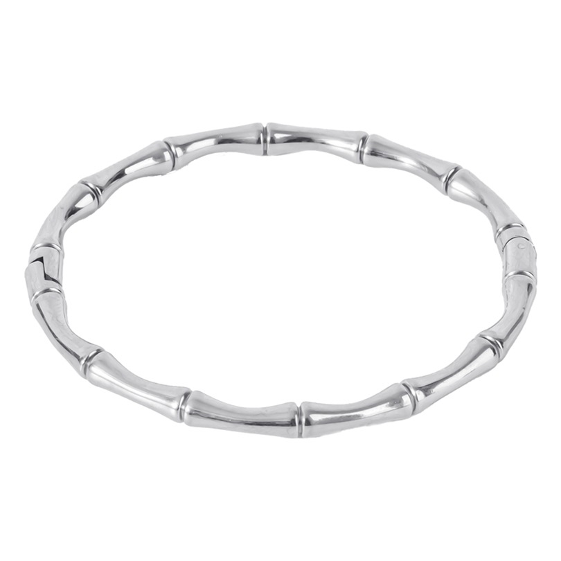 Simple Style Solid Color Stainless Steel Plating Bangle display picture 7