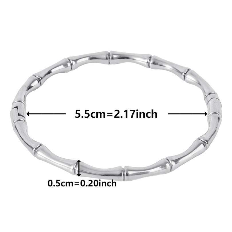 Simple Style Solid Color Stainless Steel Plating Bangle display picture 9