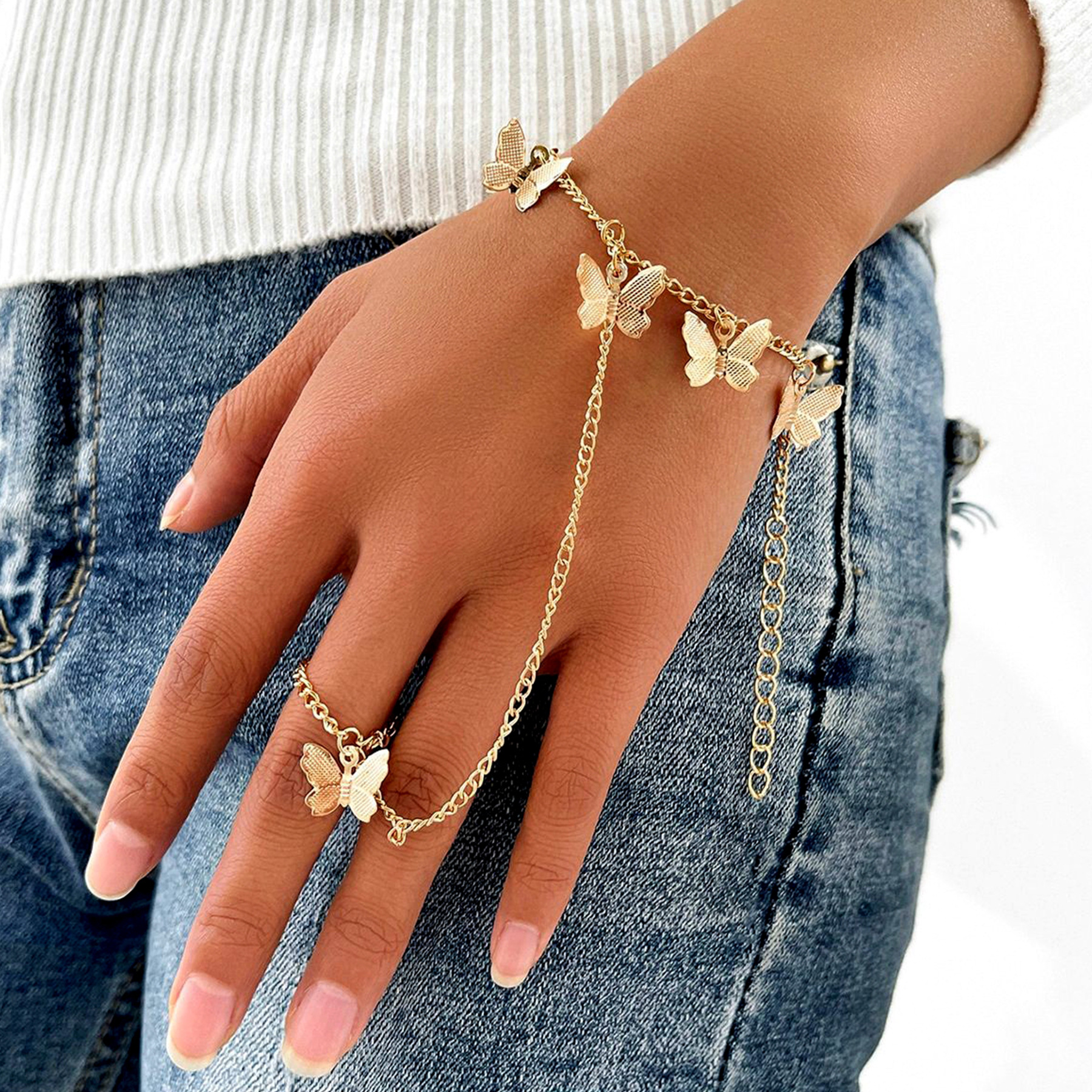 Ethnic Style Simple Style Butterfly Metal Women's Bracelets display picture 12