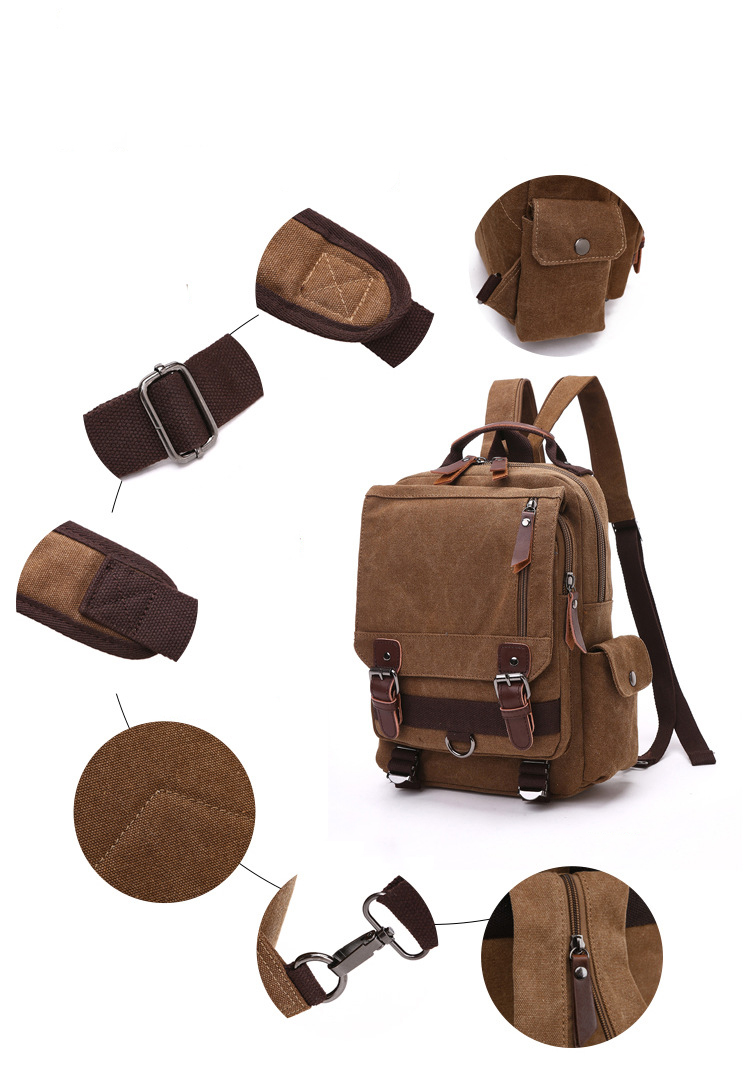 Solid Color Casual Travel Hiking Backpack display picture 1