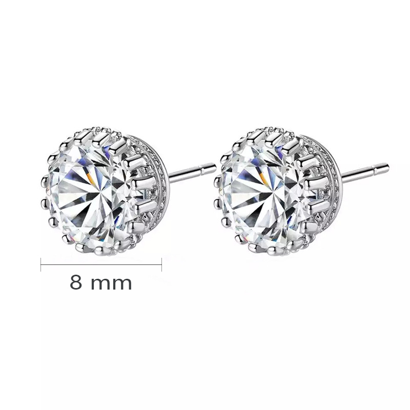 1 Pair Simple Style Commute Solid Color Plating Inlay Copper Zircon White Gold Plated Rhodium Plated Ear Studs display picture 17