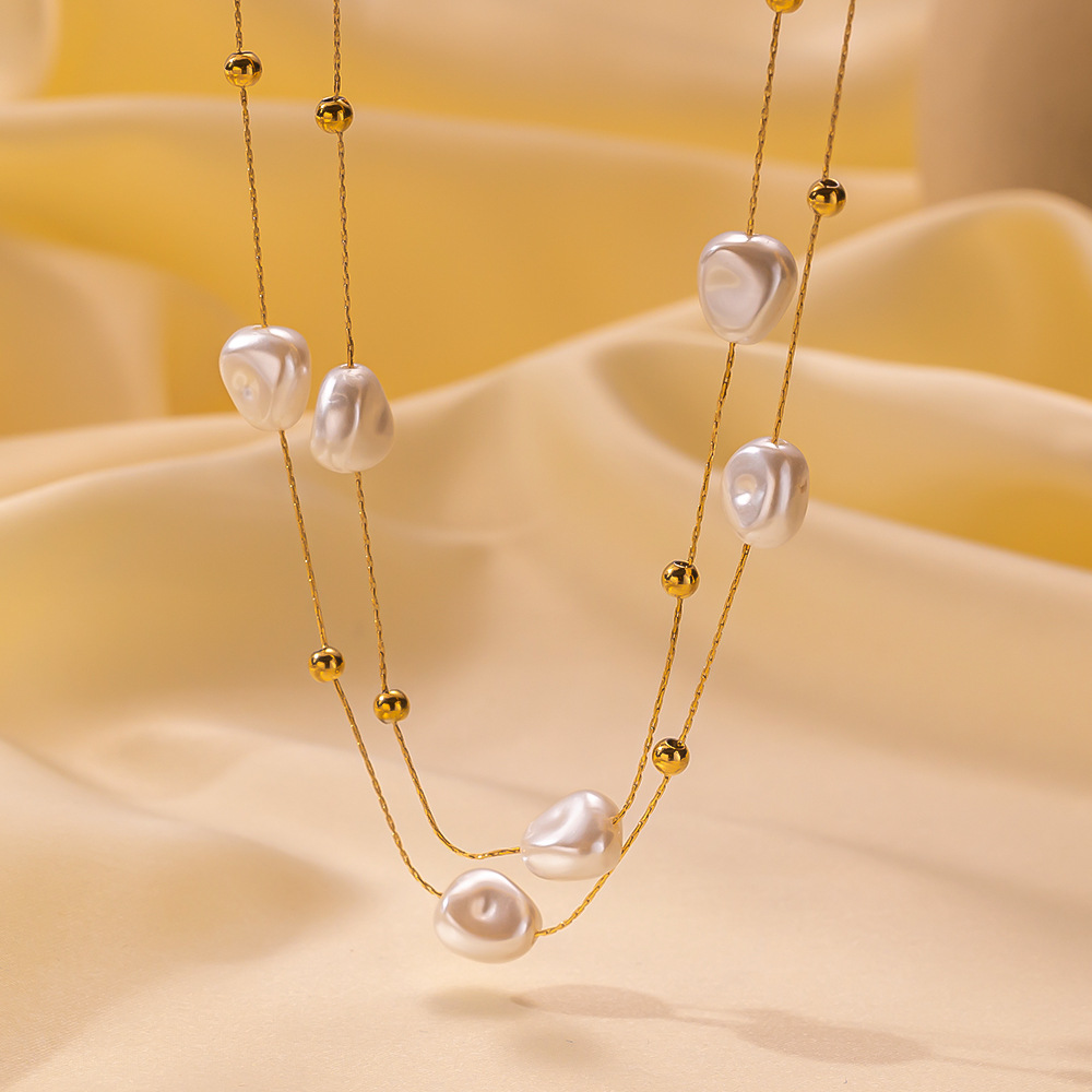 Acero Inoxidable 304 Chapados en oro de 18k Elegante Estilo Simple Pulido Enchapado Geométrico Collar display picture 2
