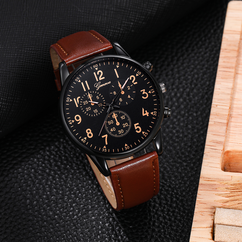 Casual Geometric Buckle Quartz Men's Watches display picture 15