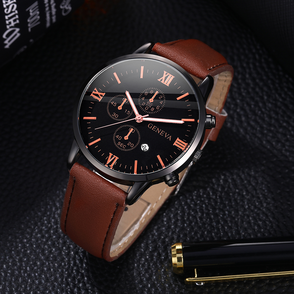 Casual Geometric Buckle Quartz Men's Watches display picture 6