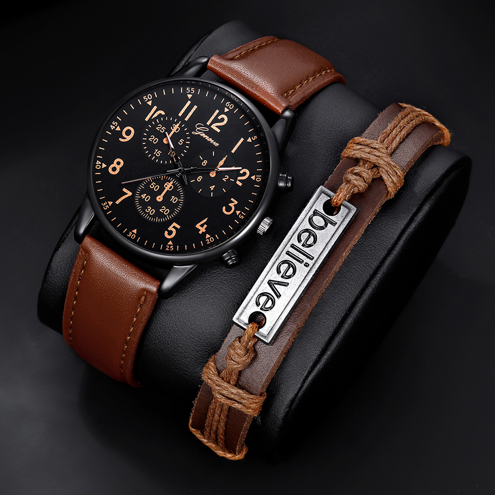 Casual Geometric Buckle Quartz Men's Watches display picture 10