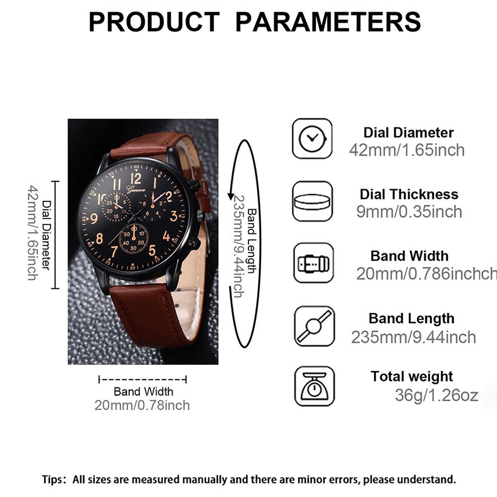 Casual Geometric Buckle Quartz Men's Watches display picture 17