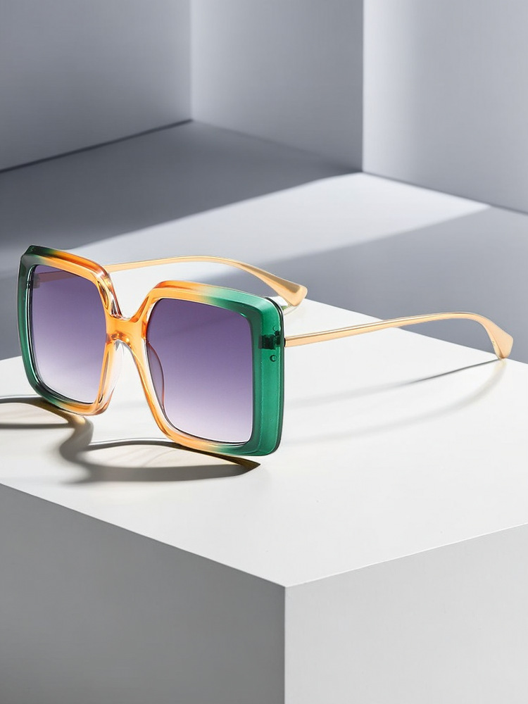 Elegant Basic Gradient Color Pc Square Full Frame Women's Sunglasses display picture 1
