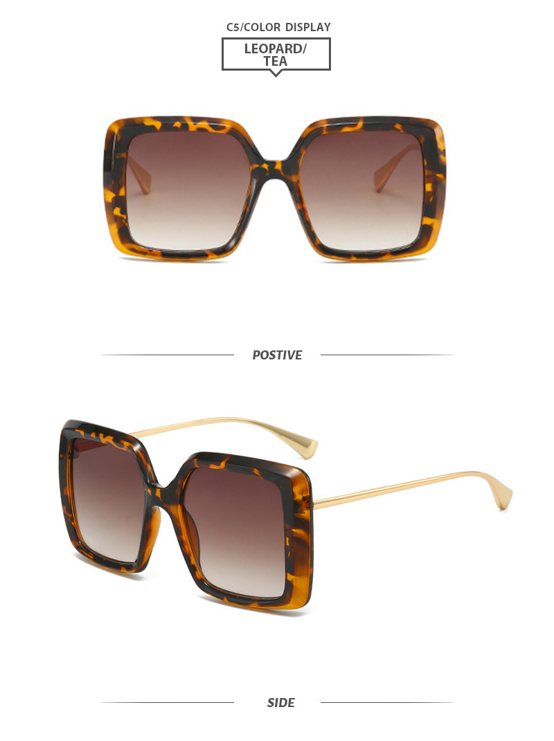 Elegant Basic Gradient Color Pc Square Full Frame Women's Sunglasses display picture 5