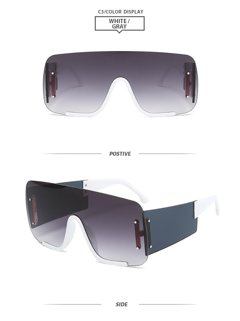 Elegant Business Basic Solid Color Pc Square Half Frame Men's Sunglasses display picture 4