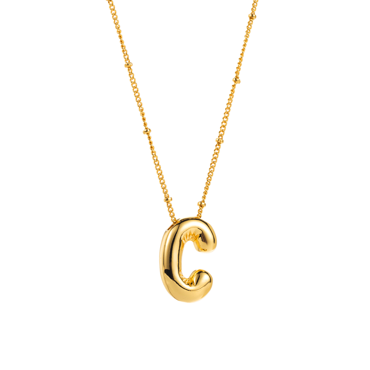 Modern Style Simple Style Letter Copper Pendant Necklace display picture 1