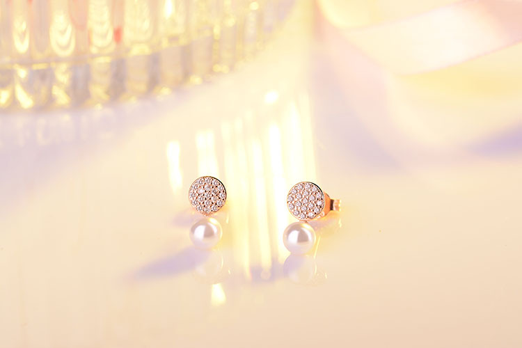 1 Paire Style De Fée Élégant Dame Géométrique Incruster Le Cuivre Perle Zircon Des Boucles D'Oreilles display picture 7