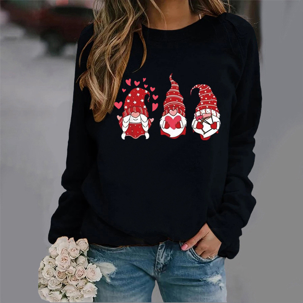 Women's Hoodies Long Sleeve Casual Printing Heart Shape display picture 4