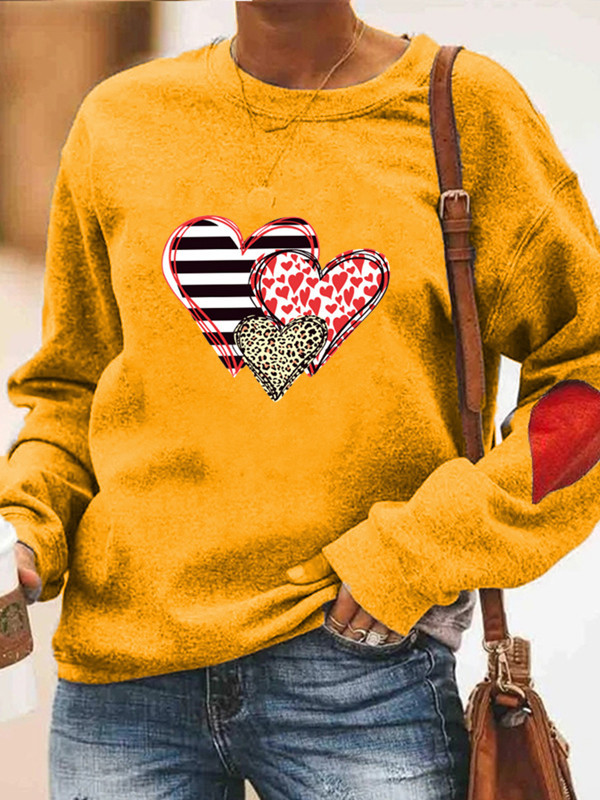 Women's Hoodies Long Sleeve Casual Streetwear Heart Shape display picture 3