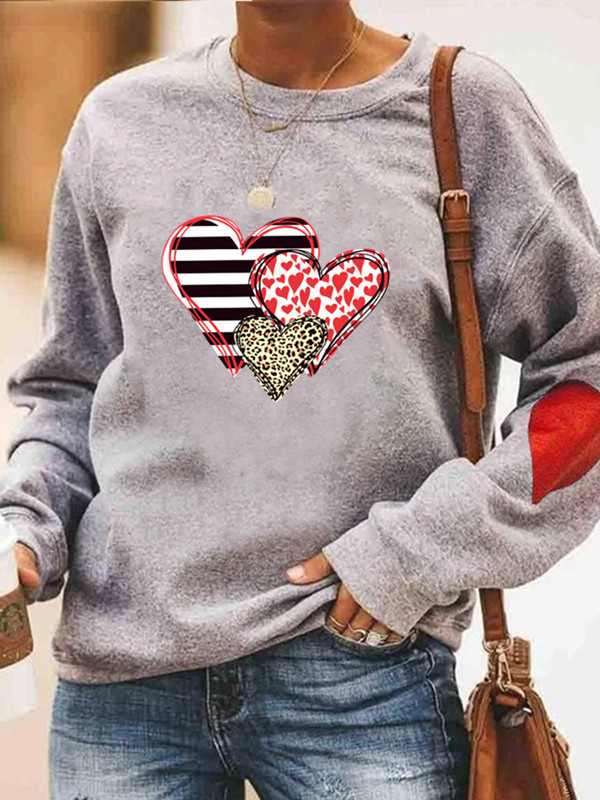 Women's Hoodies Long Sleeve Casual Streetwear Heart Shape display picture 4