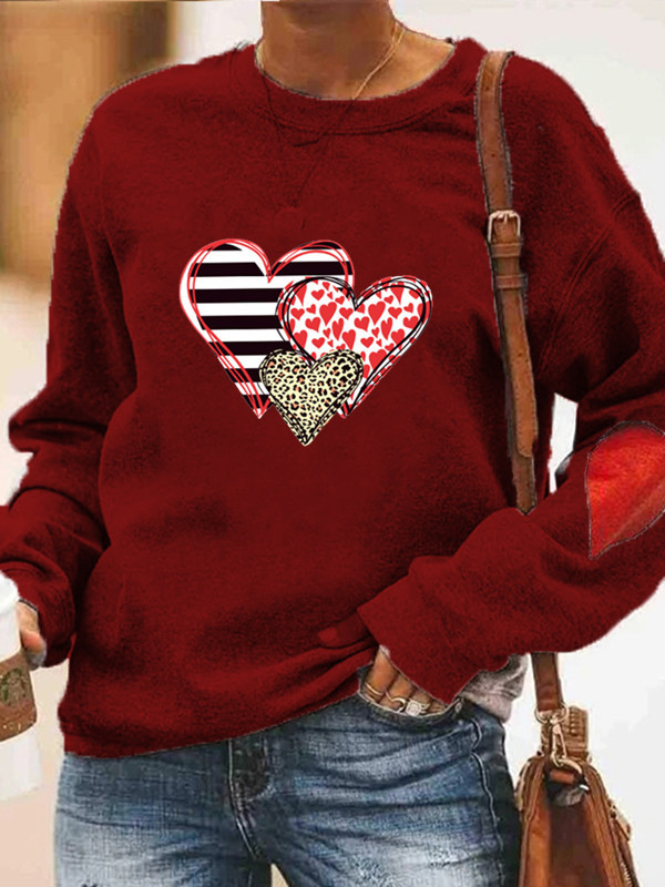 Women's Hoodies Long Sleeve Casual Streetwear Heart Shape display picture 5