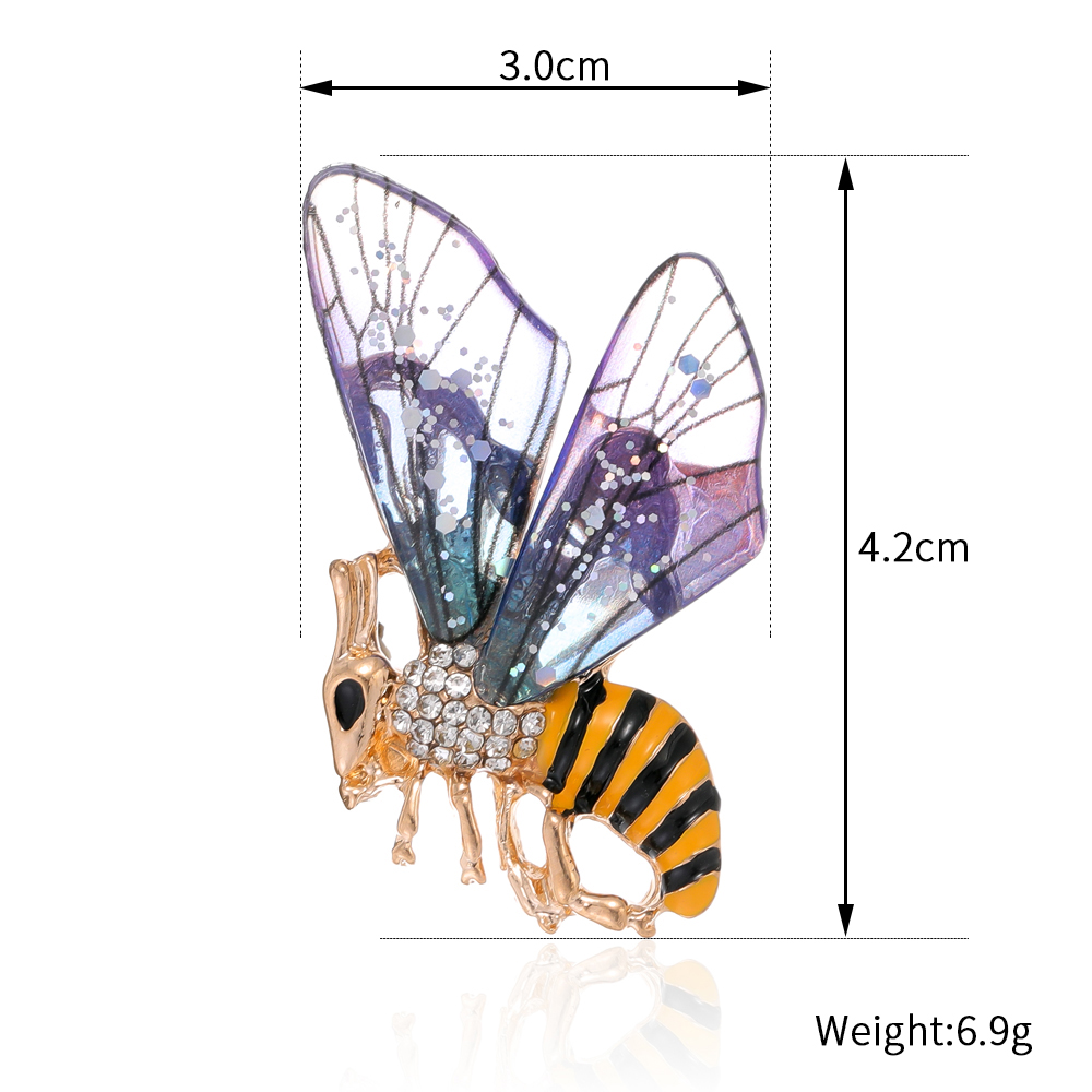 Elegant Süß Libelle Schmetterling Legierung Inlay Strasssteine Unisex Broschen display picture 4