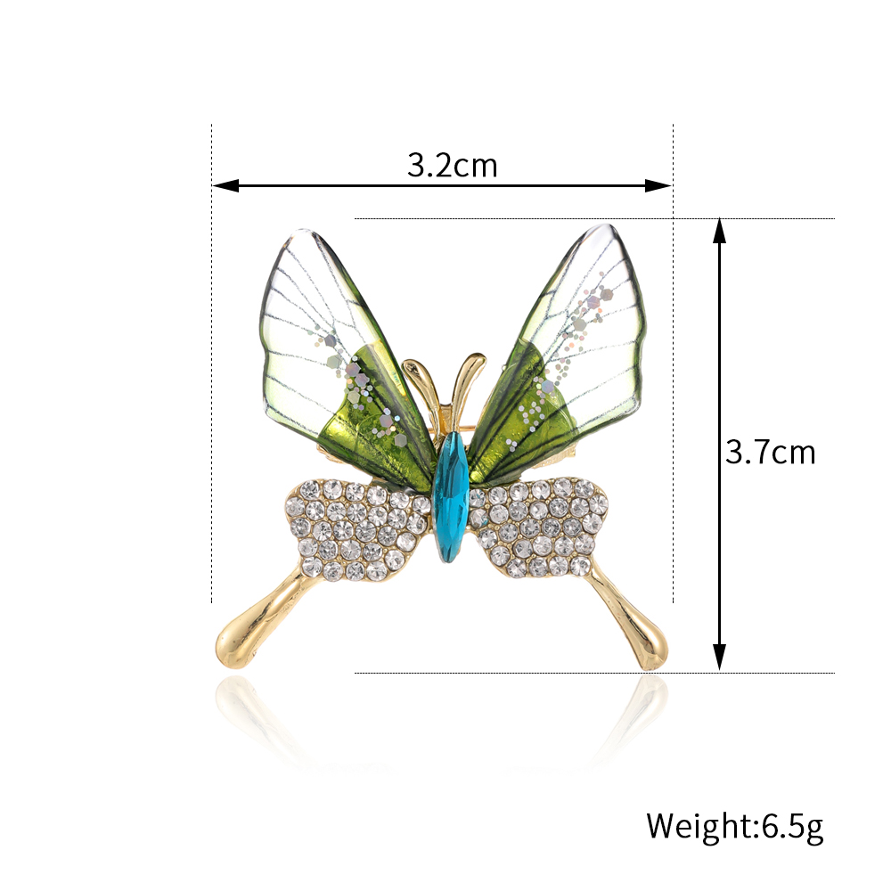 Élégant Mignon Libellule Papillon Alliage Incruster Strass Unisexe Broches display picture 10