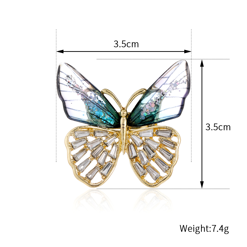 Elegante Lindo Libélula Mariposa Aleación Embutido Diamantes De Imitación Unisexo Broches display picture 13