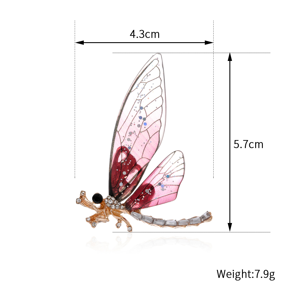 Elegant Süß Libelle Schmetterling Legierung Inlay Strasssteine Unisex Broschen display picture 14