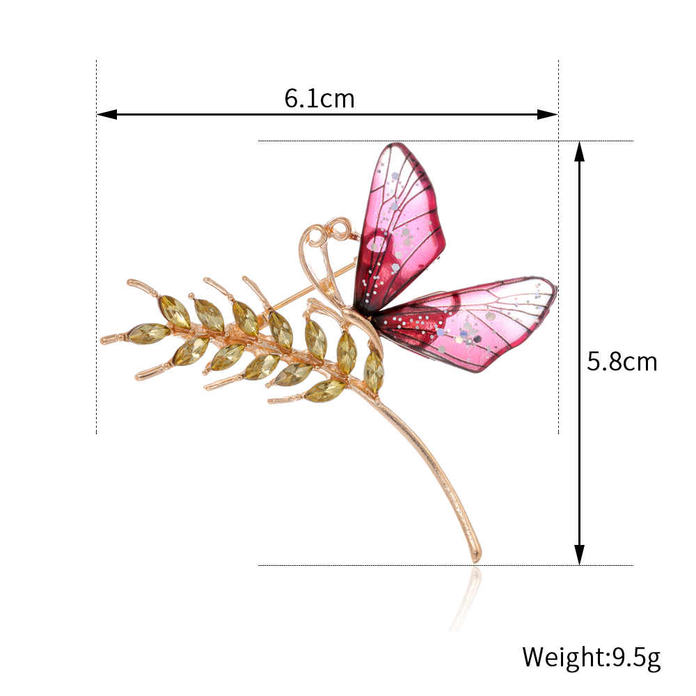 Élégant Mignon Libellule Papillon Alliage Incruster Strass Unisexe Broches display picture 16