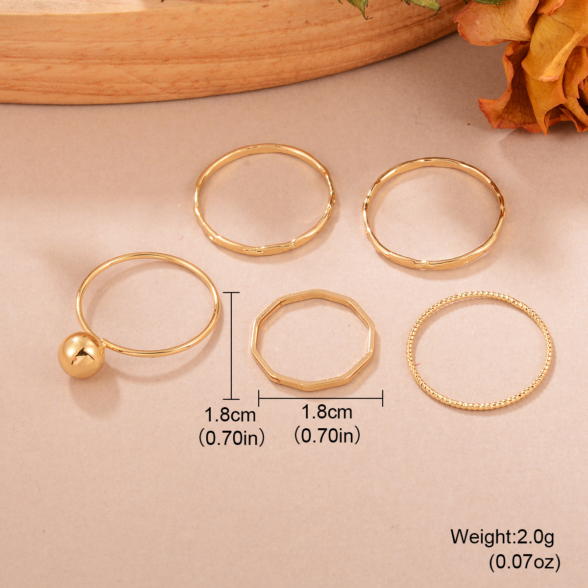 Ig Style Elegant Round Alloy Plating Plated Light Kc Gold Women's Rings display picture 3