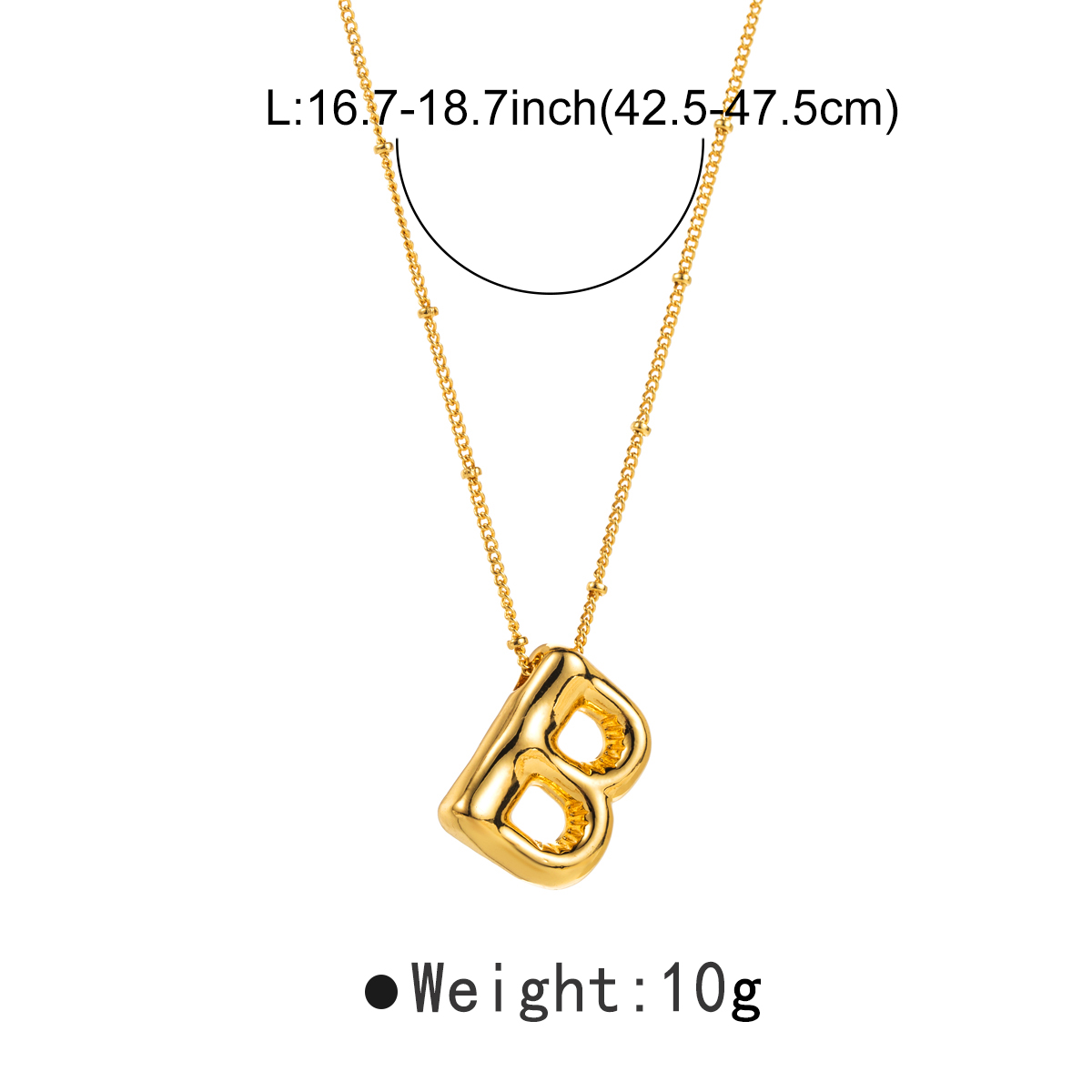 Modern Style Simple Style Letter Copper Pendant Necklace display picture 6