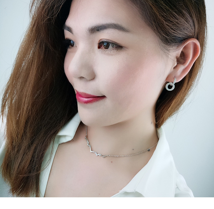 1 Pair Simple Style Circle Hollow Out Inlay Copper Zircon Drop Earrings display picture 5