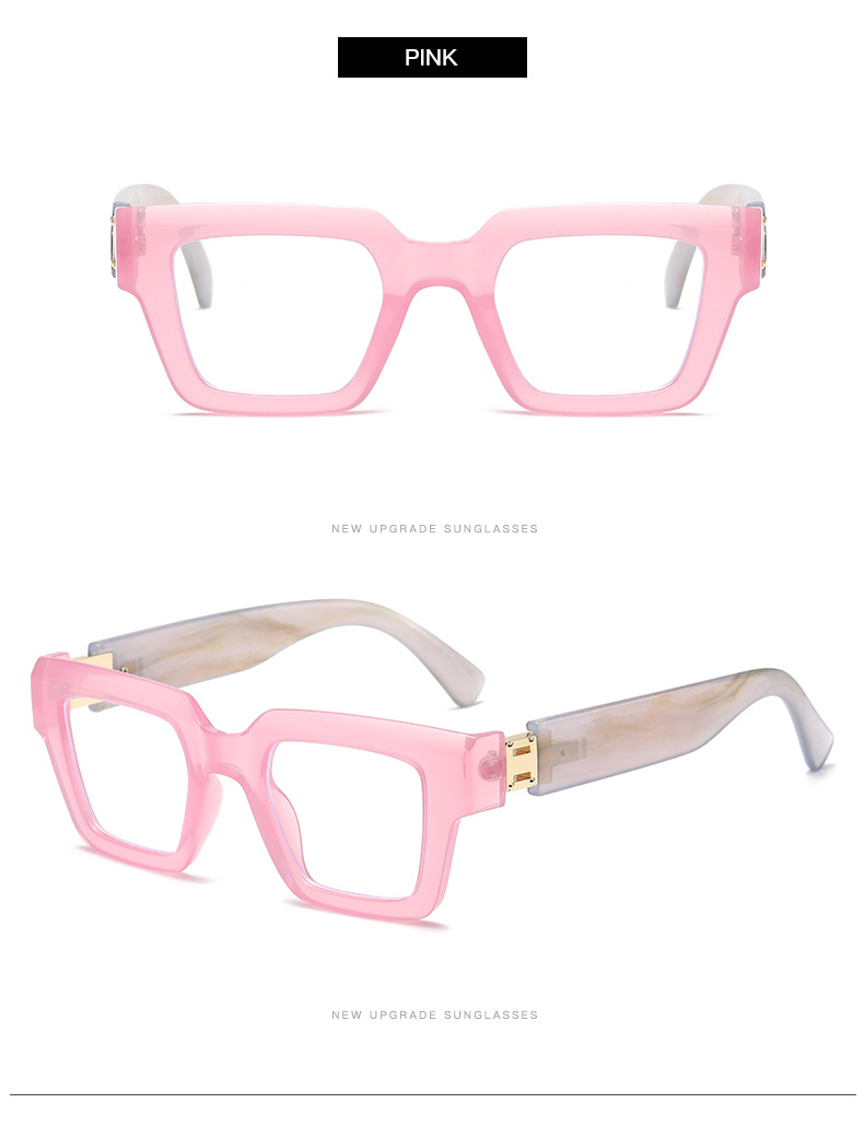 Simple Style Solid Color Pc Square Full Frame Optical Glasses display picture 7