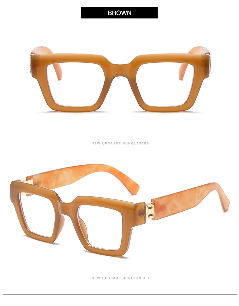 Simple Style Solid Color Pc Square Full Frame Optical Glasses display picture 8