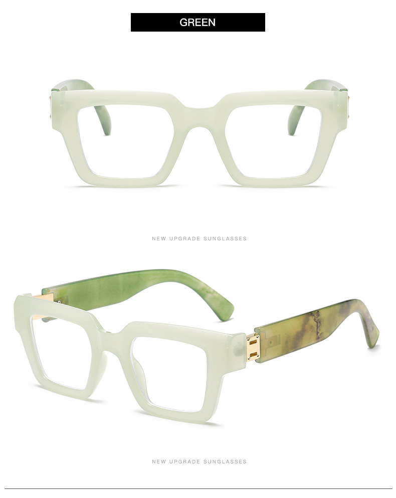 Simple Style Solid Color Pc Square Full Frame Optical Glasses display picture 9