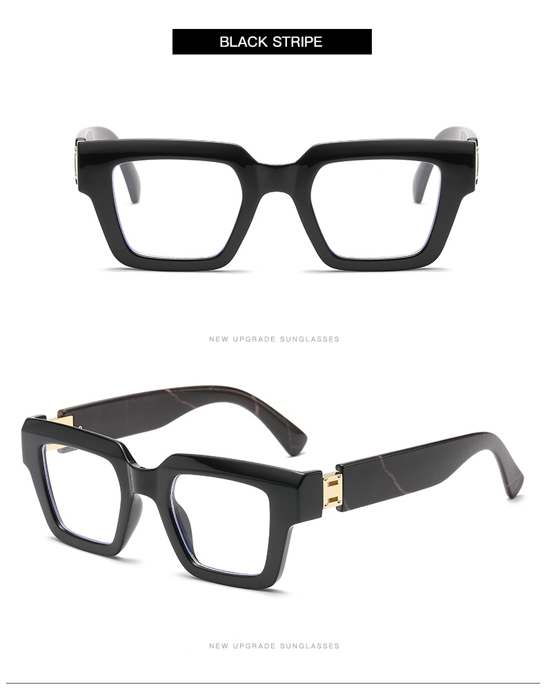 Simple Style Solid Color Pc Square Full Frame Optical Glasses display picture 10