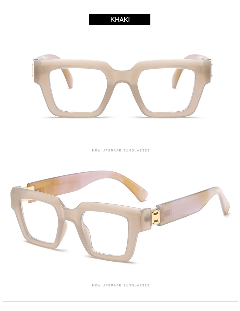 Simple Style Solid Color Pc Square Full Frame Optical Glasses display picture 11