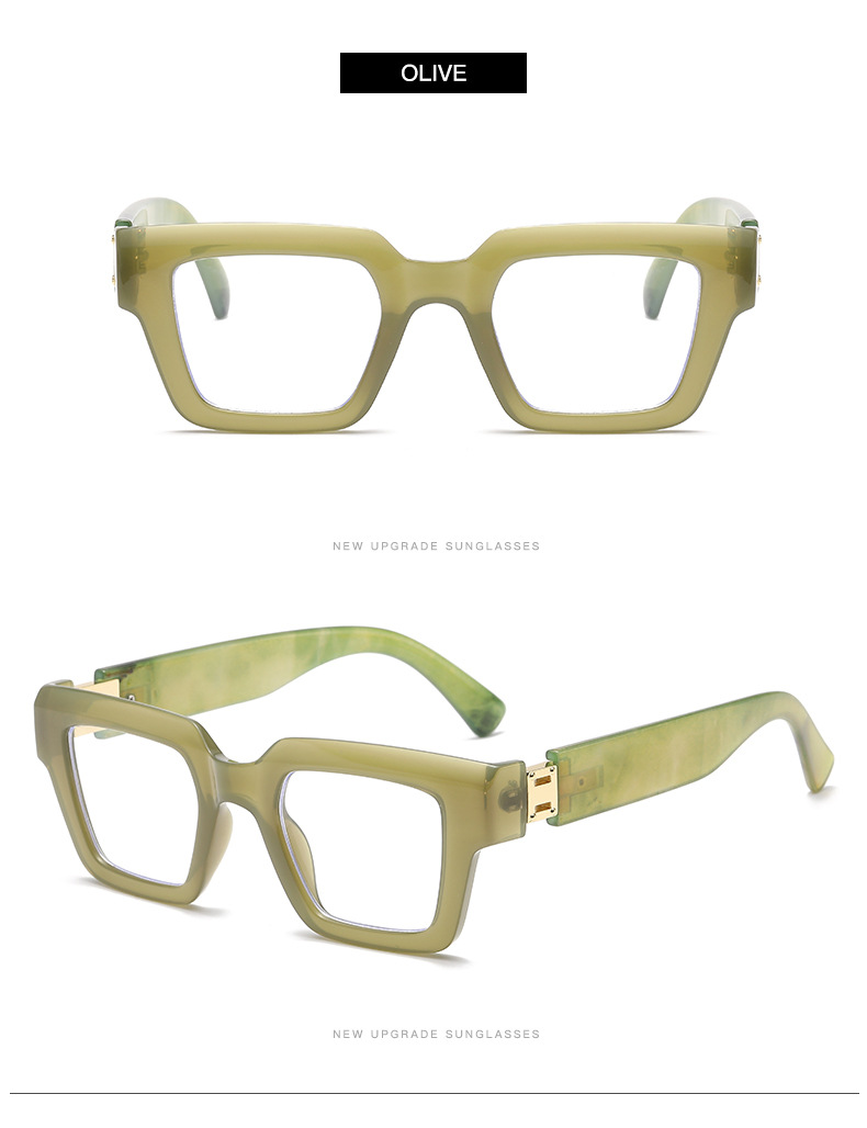 Estilo Simple Color Sólido Ordenador Personal Cuadrado Fotograma Completo Gafas Ópticas display picture 12