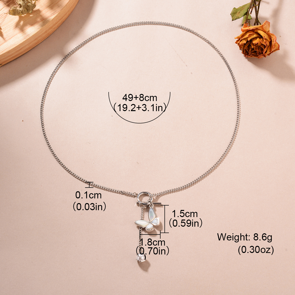 Sweet Simple Style Butterfly Shell Alloy Plating Inlay Pearl Gold Plated Women's Pendant Necklace display picture 6